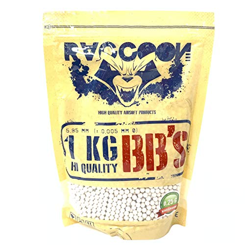 RACCOON Bolsa de 1 Kg Bio Extreme Precision Balines Biodegradables para Pistola de Bolas (1kg Unidades, 0,25 g) Cover