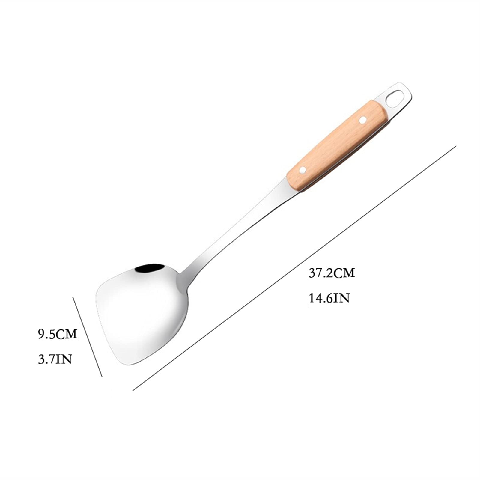 Espátula Espátulas de Acero Inoxidable Pala Engrosada con Mango de Madera Espátulas Cocina Cuchara Utensilios Antiadherente Hornear y Mezclar Espátula for cocinar