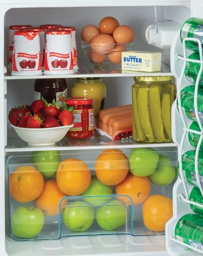 Image of Igloo 3.2 Cu.Ft. Double Door Compact Refrigerator with Freezer - Slide Out Glass Shelf, Perfect for Homes, Offices, Dorms - Black