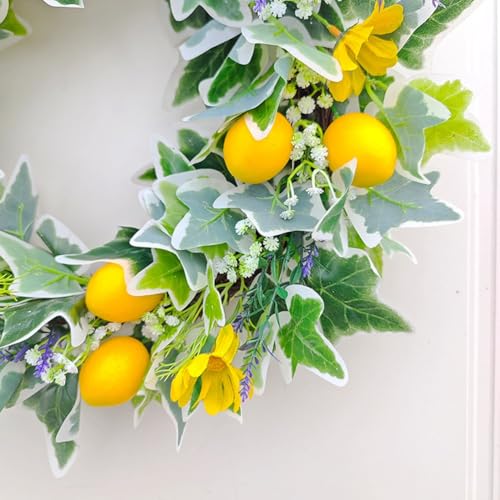 Couronne de citrons artificiels, l'esprit des vacances en Italie sur votre porte d'entrée - 8