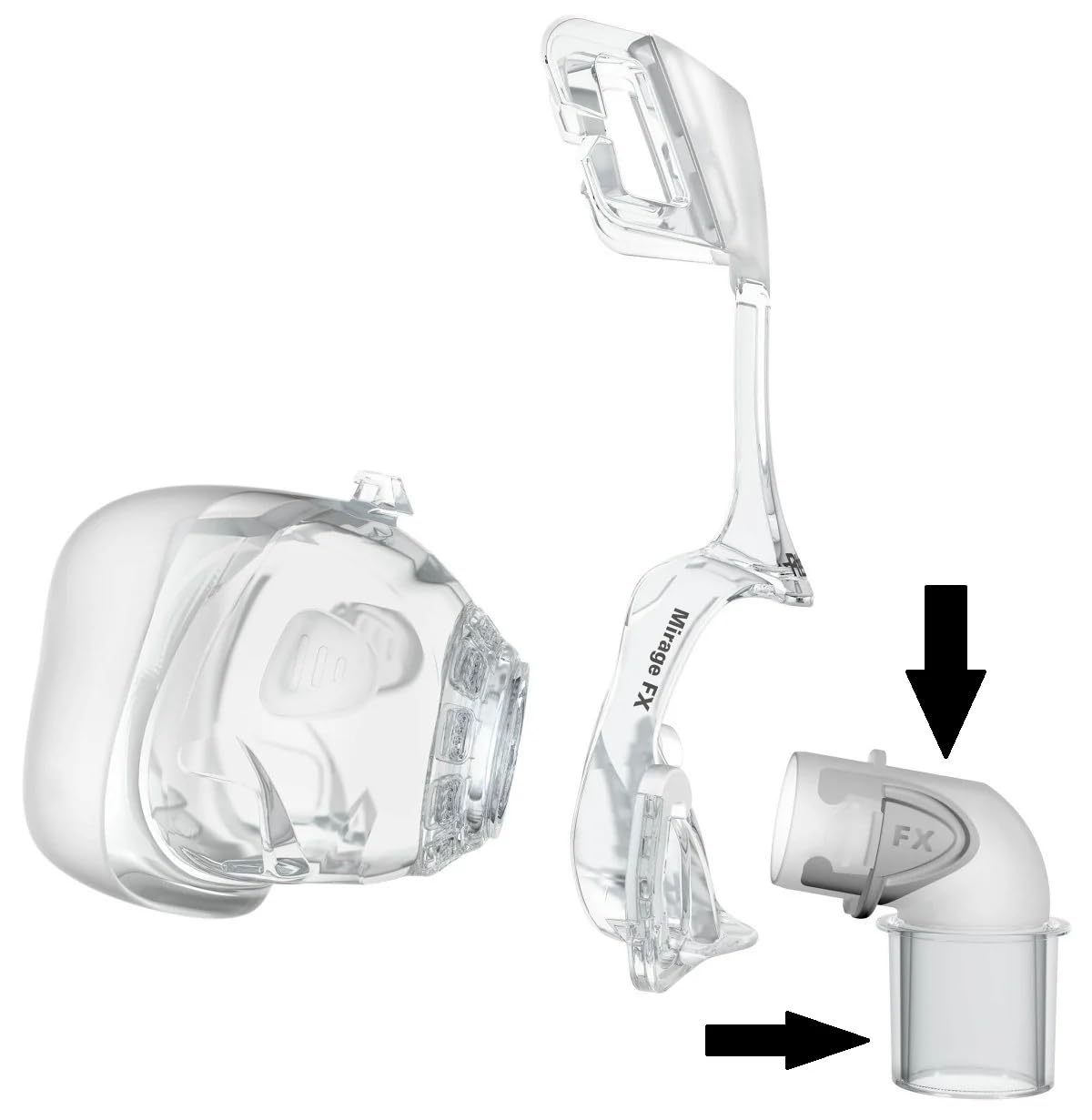 Resmed Mirage Fx Wide Frame - Struttura sottile e leggera per un campo visivo chiaro e la stabilità della maschera - Tempo di sostituzione consigliato: 3 mesi