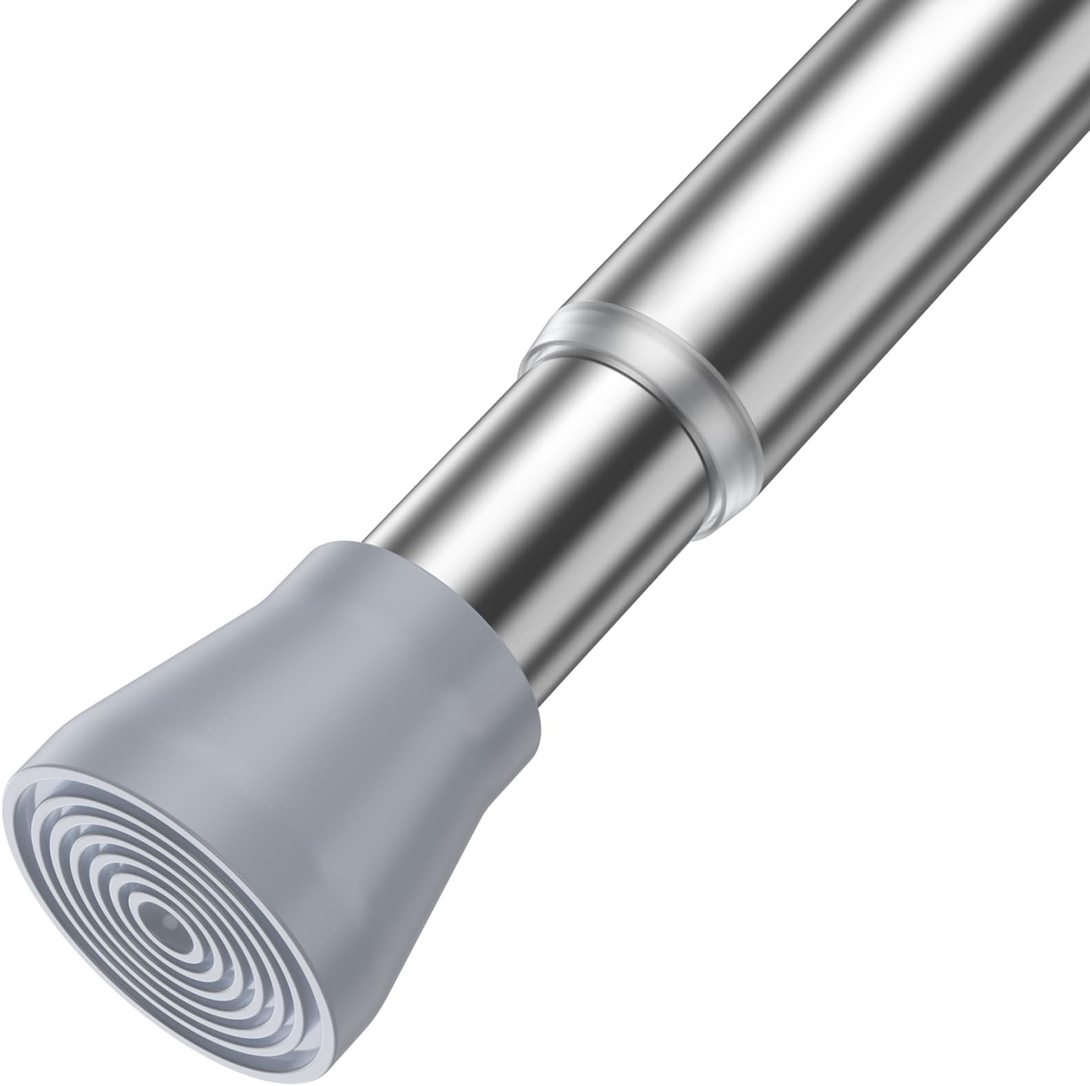 AIZESI 1pcs Tension Curtain Rod Tension Rods for Windows 28 To 48 Inch, 7/8" Diameter Spring Curtain Rod No Drilling Silver Tension Rods of Curtains Window Closet Wardrobe Kitchen