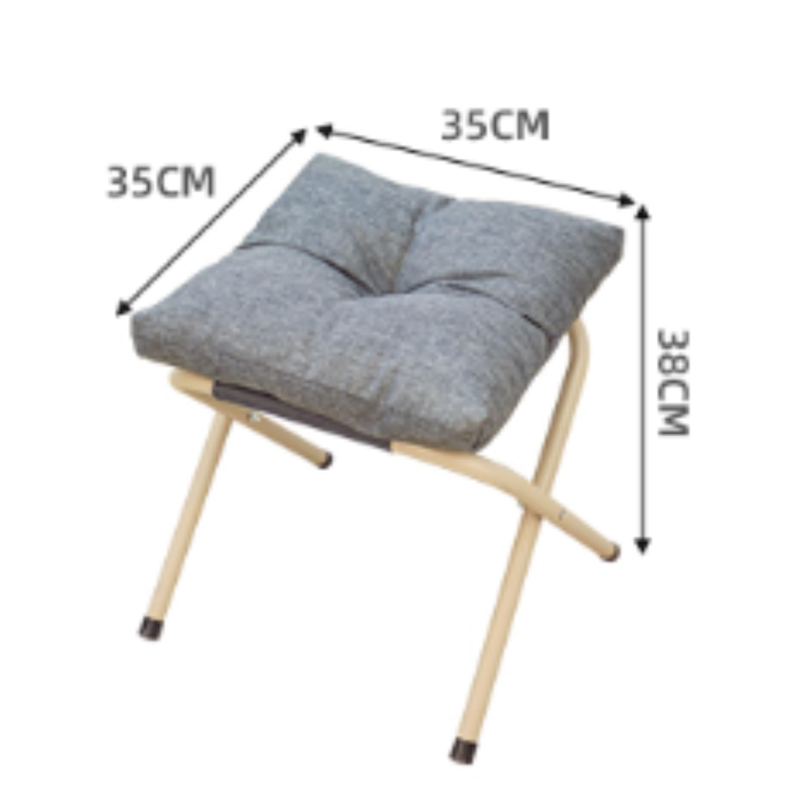 Ottomana Salón Reposapiés Plegable con Cojín Grueso, Multifuncional, Portátil Asiento Extra(Black)