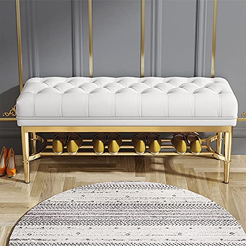 Banc d'entrée en cuir pour ranger ses chaussures et libérer le couloir - 4