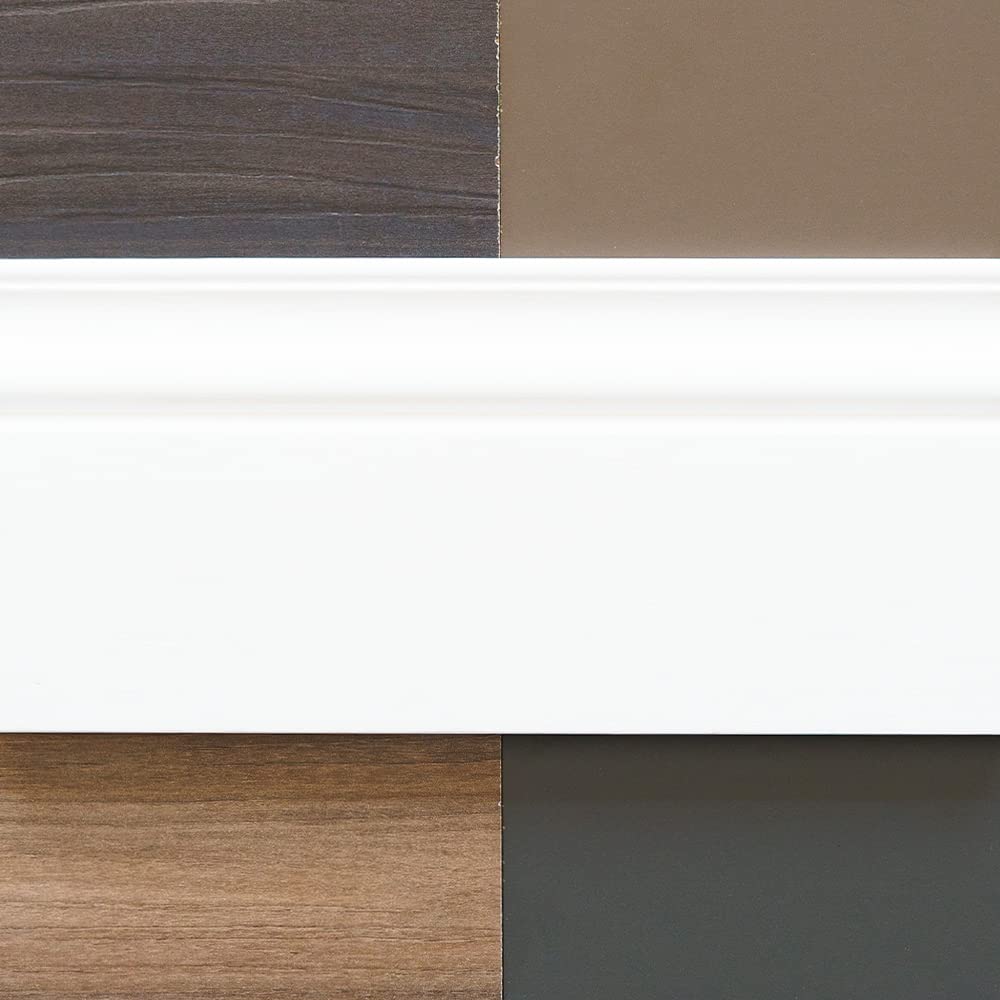 TWE Tucci Wood Essence Battiscopa Laccato Bianco Coloniale in Vero Legno per Interni Made in Italy Resistente a Lavaggi al 100% Confezione x1 (14x140x2500) mm