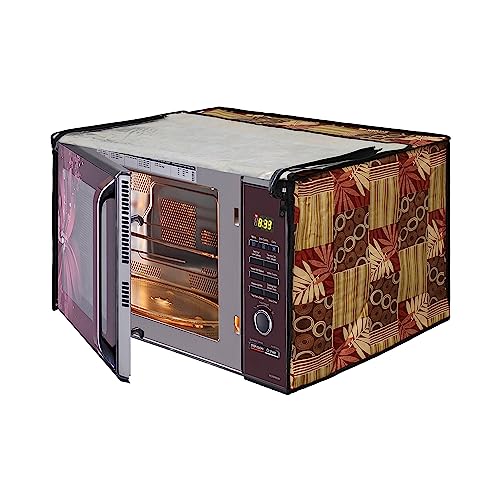 Image of DREAM KING Stylish Design & Printed Microwave Oven Cover Full Closure |waterproof & Dustproof Oven Cover Suitable for All Models - Multicolour SA01