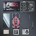 Lunivop for Samsung Galaxy S24 Ultra case 2024 Metal Hard Phone Case Cover Case para Screw(with Soft Screen Protector) Heavy Duty Rugged Military Grade Black Red
