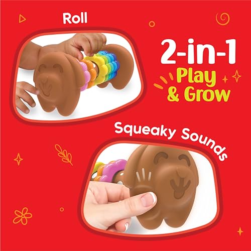 Image of Imagimake Tummy Time Puppy | Leaps & Bounds Baby Toys for 3+ Months |Toy for Toddlers, Infants | 2-in-1 Play & Grow - Squeaky Sounds | Non- Toxic | New Born Baby Gifts for 3+Months