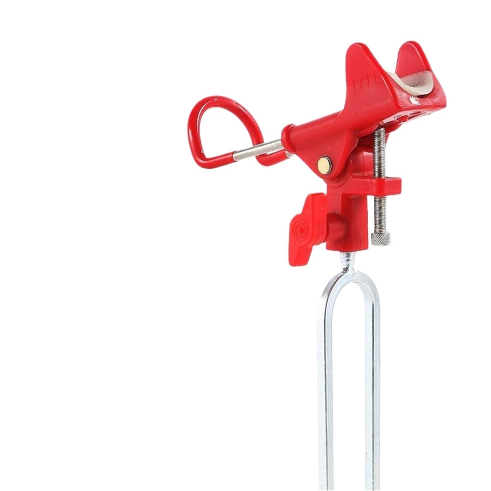 FVDZRFIE Fishing Rod Rest 360° Adjustable Fishing Rod Holder – Foldable Portable Stand With Ground Spike, Design For Bank(Red)