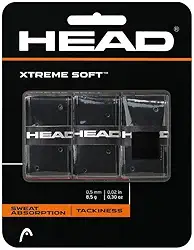 Head Xtreme Fita macia para raquete de tênis Overgrip Pacote com 3 unidades, branca, pacote EUA