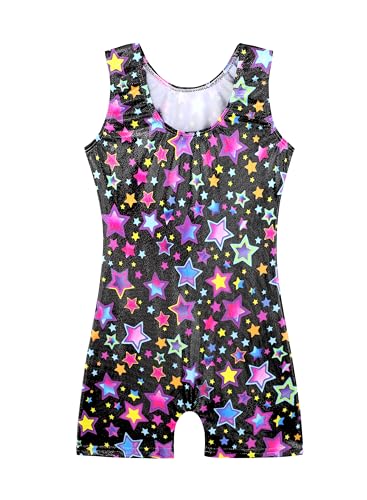 Image of HOZIY Gymnastics Leotards for Girls Unicorn Aurora Rainbow Mermaid Dinosaur Cupcake Sparkle Biketard Toddlers Kids Children