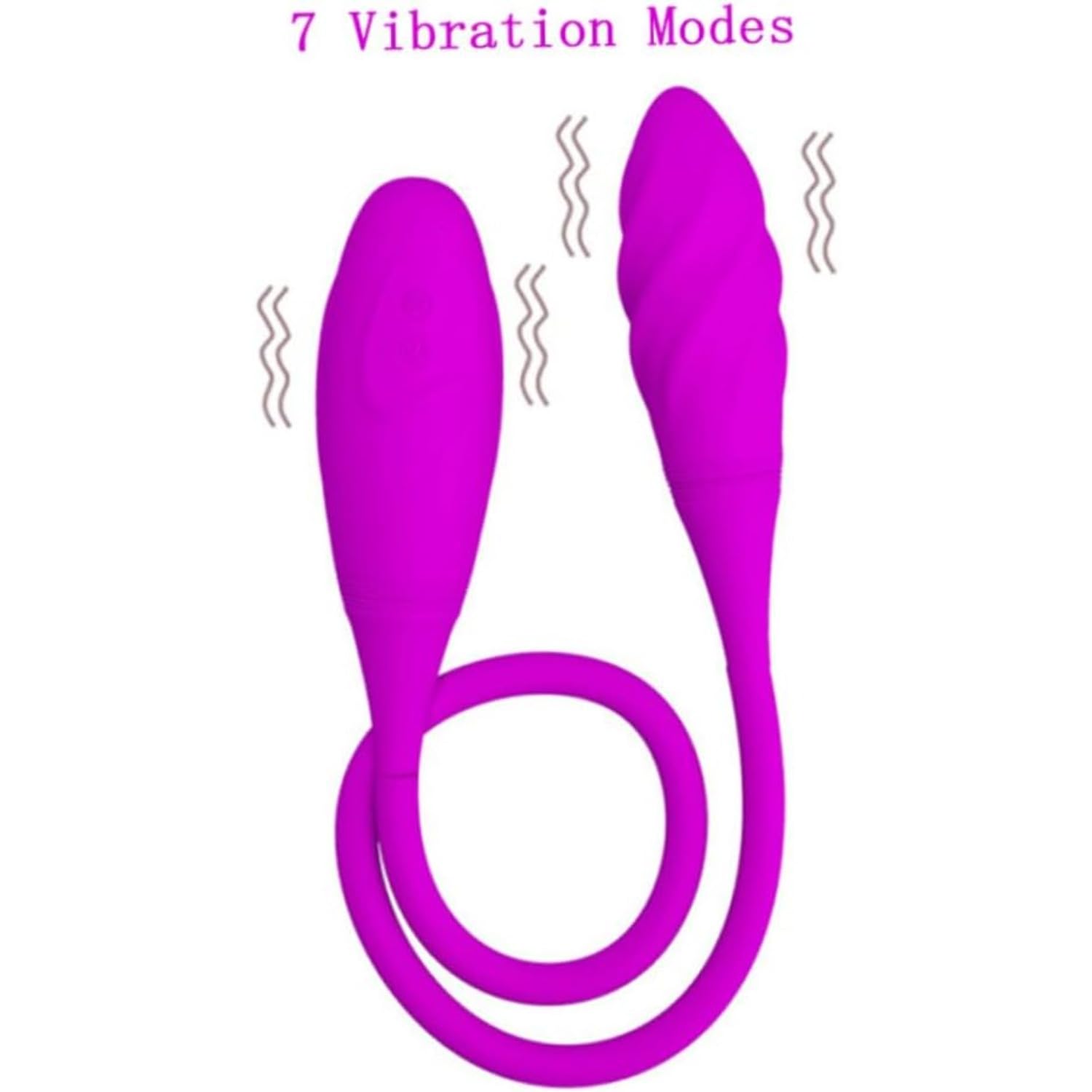 Vibratore, 7 modalità, vibratore impermeabile in silicone a doppia punta, stimolatore del punto G, giocattolo erotico