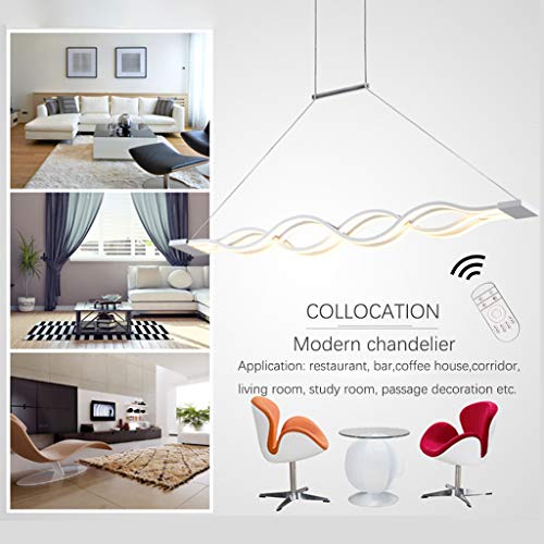 Lámpara colgante LED de 60W y 100cm para el techo del comedor 6