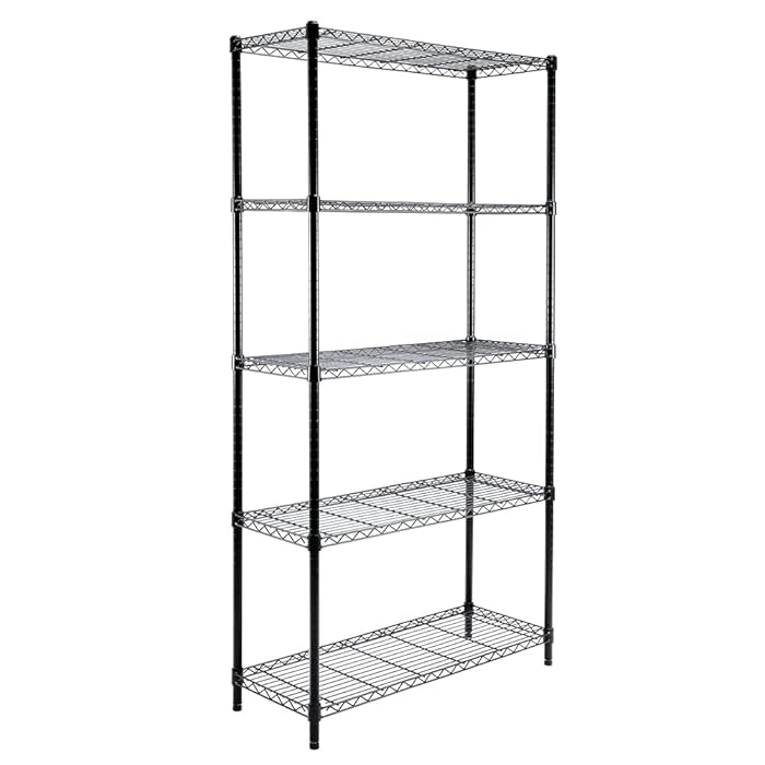 Buy EFINE 5Shelf Shelving Unit, NSF Certified, Adjustable Heavy Duty Steel Wire Shelves, 350lbs