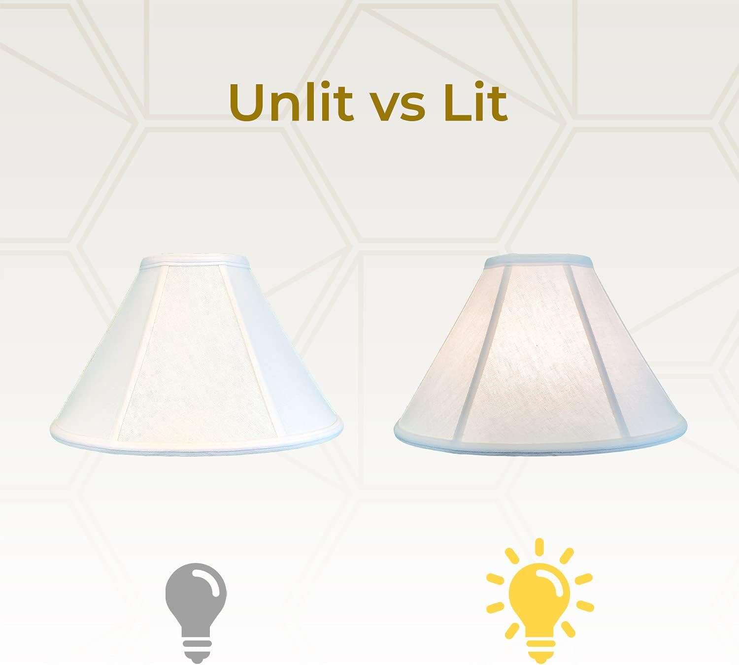 Black Friday Sale 2022 Royal Designs Empire Lamp Shade, Linen White, 5 x 14 x 9.5