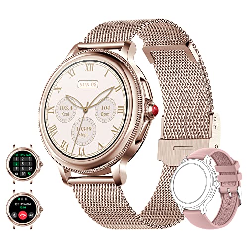 Smartwatch Donna Chiamata Bluetooth e Risposta Vivavoce ,1.2" all'aperto Fitness Tracker