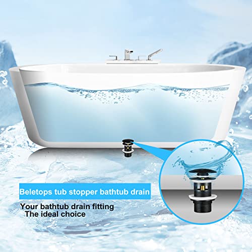 Beletops Black Pop Up Tub Drain Stopper Kit For Freestanding Tub Drain/Stopper, Suitable For Bathtub Drain Kit(Matte Black) #TOP4