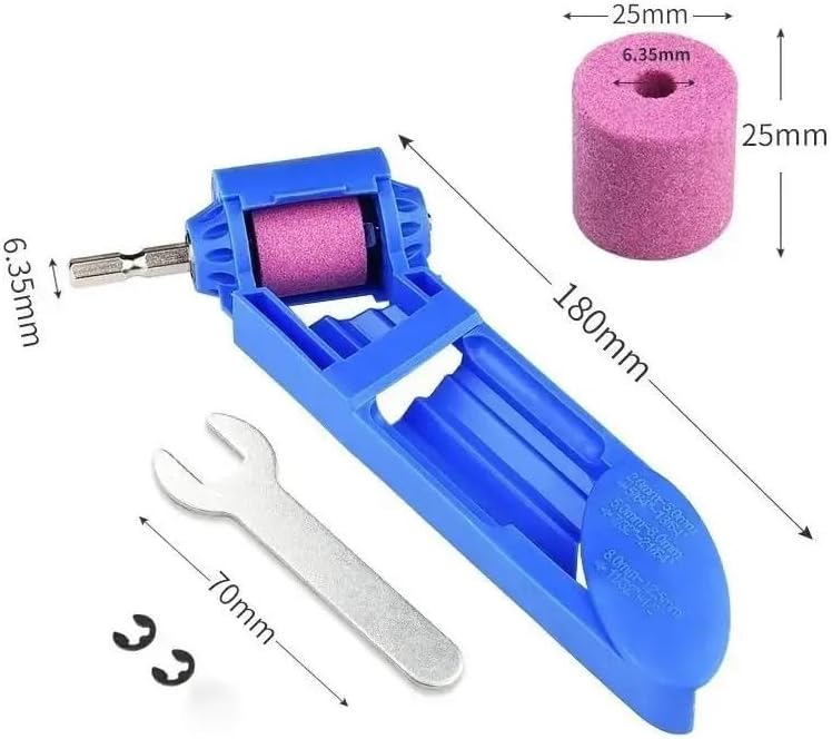 Portable Drill Bit Sharpener 2-12.5mm, Corundum Grinding Wheel For Twist Drill Tool Maintenance 1Pcs(Blue)