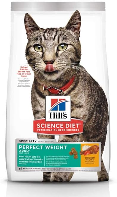 Hills Science Diet Adult Perfect Weight Chicken Dry Cat Food 3 lb