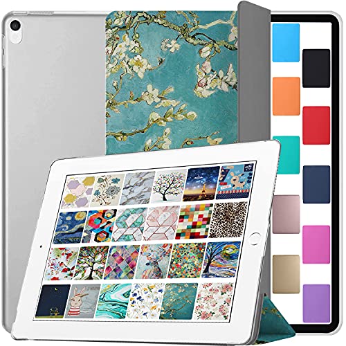 Image of DuraSafe Cases for iPad 10.5 Inch 2017 Air 3 2019 [ PRO 10.5 Air 3rd Gen ] A1701 A2152 A2123 MUUL2HN /A MUUK2HN /A MUUJ2HN /A MQDX2HN /A PrintediPad Cover with Translucent Frosted Hard Back - Blossom