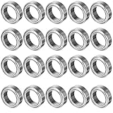 uxcell 20pcs MR128ZZ 8mmx12mmx3.5mm Double Shielded Miniature Deep Groove Ball Bearing