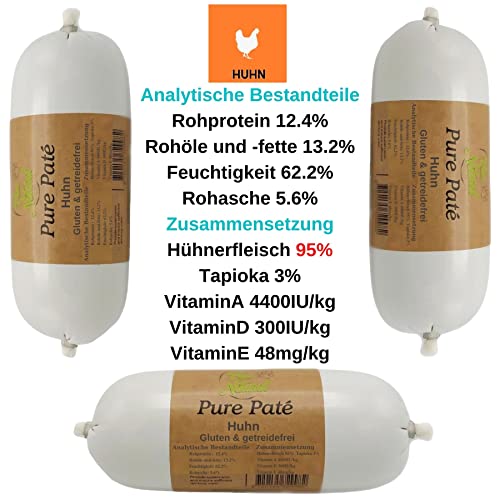 Paw Natural Hundewurst schnittfest | Gluten- & getreidefrei | (Huhn, 3x400gr)