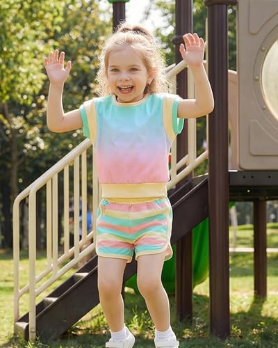 Image of Weebaby Baby Clothes Girl Toddler Summer Outfits Infant Casual Sleeveless Halter Ruffle Tank Cute Short Set Baby Clothing