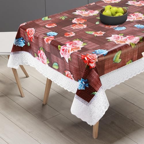Image of Dakshya Industries PVC Waterproof Center Table Cover 40 x 60 Inch | Rectangle Coffee Table Cover | Spill Proof Oil Resistant Dustproof Heat Resistant Wipe Clean