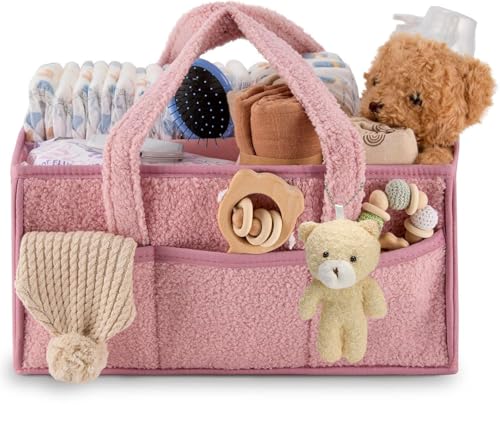 Lista de Partes de arriba para Bebé comprados en linea. 48 Organizador de Pañales para Bebé,canasta organizadora bebe,cesta de fieltro para almacenamiento de pañales,organizador con múltiples bolsillos y compartimentos flexibles para...