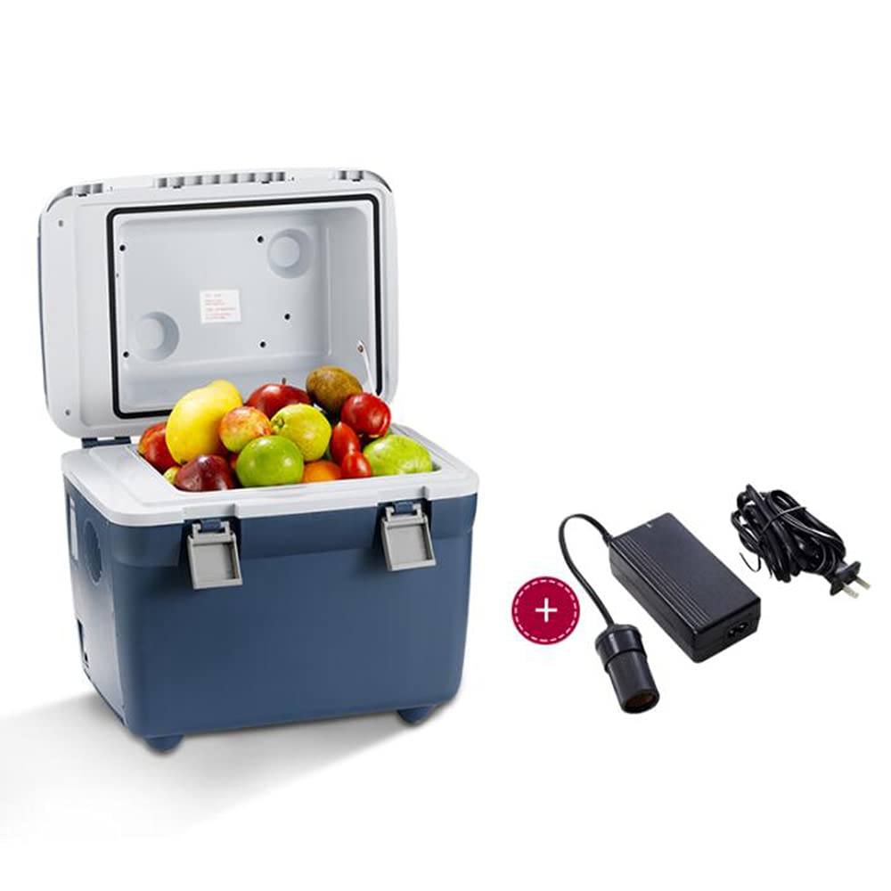 XIAOLIN Chłodnica Sprężarka 20 L, Niebieska, Chłodna Skrzynka 12v Dc / 100-240 V Ac, Mini Lodówka Do Samochodu, Ciężarówki, łodzi, Motoryzację I Gniazdo Zasilania [klasa Energetyczna A +]
