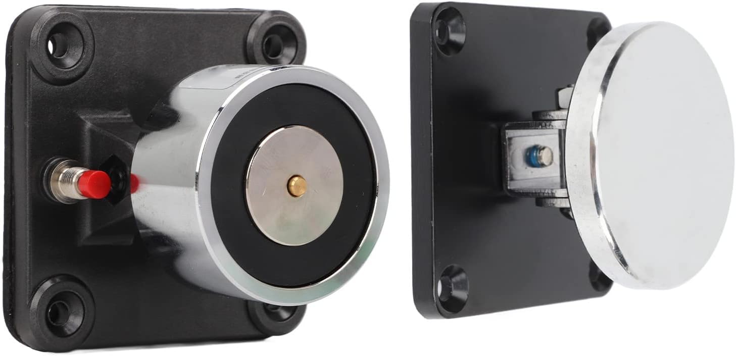 Chiusura magnetica per porta, DC 24 V, in lega di alluminio, chiusura automatica, forza di aspirazione 80 kg, rilascio manuale, supporto elettromagnetico per protezione antincendio