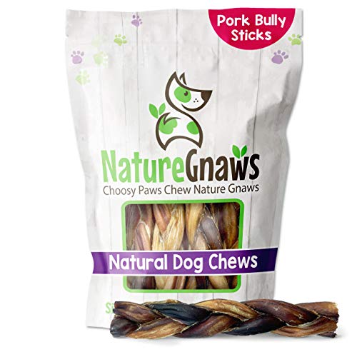 Nature Gnaws Braided Pork Bully Sticks 5-6″ for Dogs – Premium Natural Dog Chew Treats – Dental Bones for Aggressive Chewers – Rawhide Free (20 Count) Nature Gnaws Braided Pork Bully Sticks 5-6″ for Dogs – Premium Natural Dog Chew Treats – Dental Bones for Aggressive Chewers – Rawhide Free (20 Count)