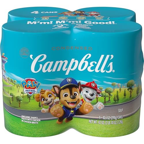 15% coupon - Campbell’s Condensed Paw Patrol Shapes Pasta With Chicken Soup, 10.5oz, 4 Cans