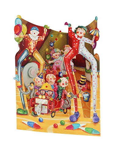 Swing Card - Clowns - Biglietto di auguri 3D