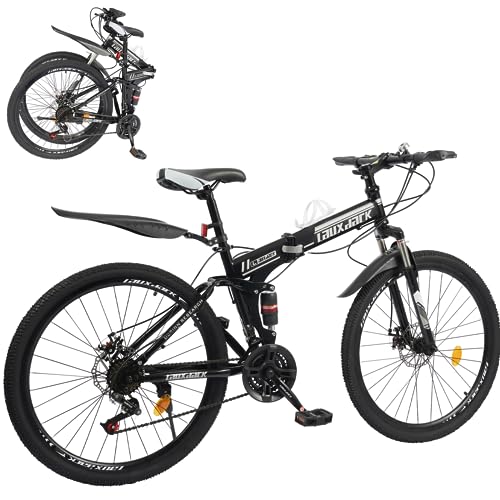Futchoy 26 Zoll Fahrrad MTB Mountainbike für Jungen ab 160cm – Faltbar...