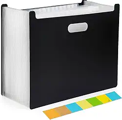 Pasta Organizadora sanfonada A4 Com 12 Divisórias Resistente Forte