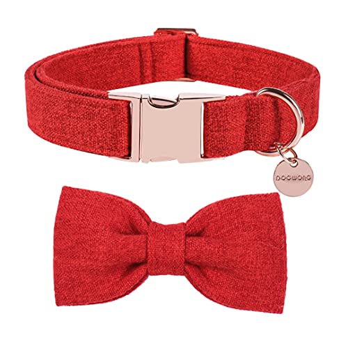 DOGWONG Hemp Collar with Bow