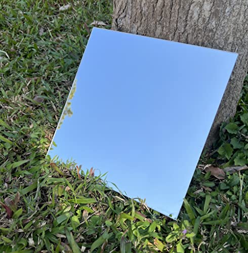Image of Set of 2 1 /12'' Silver Mirror Extruded Acrylic Sheet,Mirror Perspex,Mirrored Acrylic Lucite Plexiglass Sheet (Actual Size 11.875 inch x 11.875 inch)