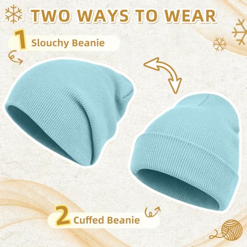 Image of ZOORON Beanie for Men Women Slouchy Winter Beanie Hats Cuffed Skull Caps