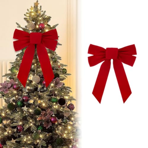 Chexin Weihnachtsschleifen, 2 Stück Rot Schleifen Weihnachten,...