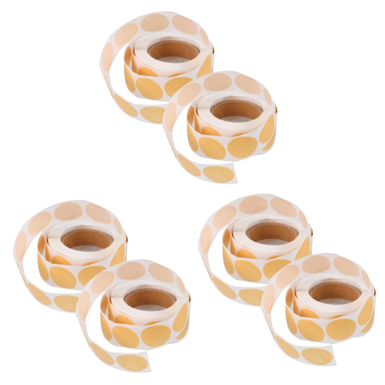 STOBOK 6rotoli Etichette Adesive Rotonde Rulli Etichette Bianche Autoadesive Per Conservazione Per Barattoli Sacchetti e Biglietti Di Ringraziamento Adesivi Per Facili Da Applicare e