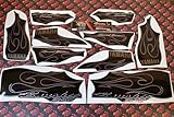 Vito's vinyl decal graphics kit 14MIL sticker fits Yamaha Banshee PURPLE FLAMES 2006