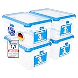 ATHLON TOOLS 4x 3L Frischhaltedosen-Set in Gastro-Qualit&auml;t - 100% luftdicht und auslaufsicher -40 bis +100 Grad - f&uuml;r alle Lebensmittel - BPA-frei - Vorratsdosen f&uuml;r K&uuml;hlschrank (3 L | 4er Set)