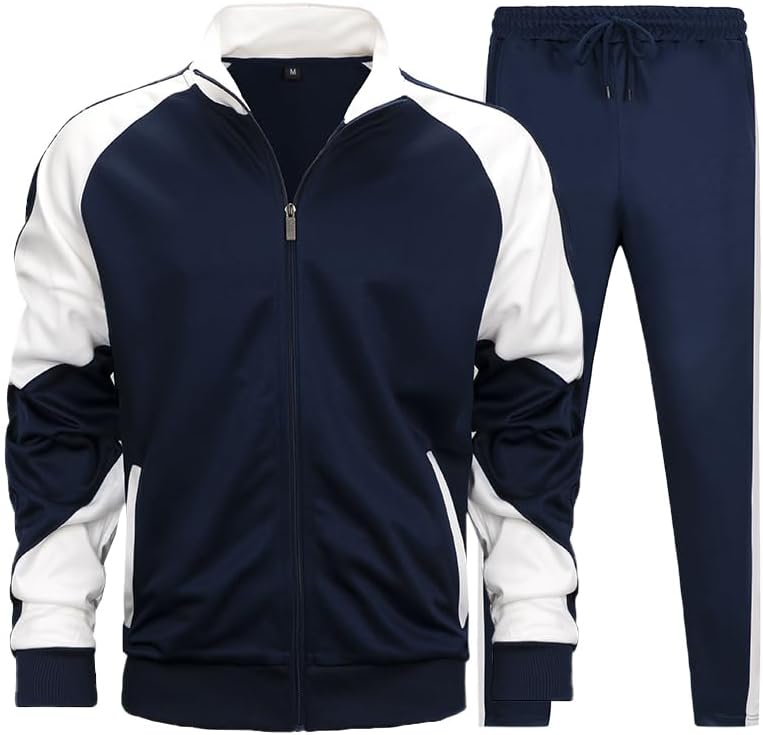 LBL Leading the Better Life Mens Track Suits Casual Full Zip Sweat Suit Active Jackets and Pants 2 Piece Outfits - Image 5