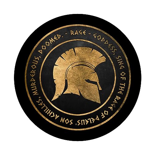 Ancient Greek History Homer the Iliad Rage of Achilles PopSockets Swappable PopGrip, Black - Image 3