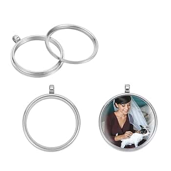 アンティーク　クリア　ラウンド　ロケット　ペンダント ロケットペンダント サジカル ステンレス 円形 ラウンド