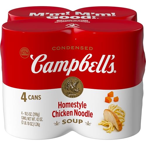 Campbell's Condensed Homestyle Chicken Noodle Soup, 10.5 Ounce Can (Pack of 4)
