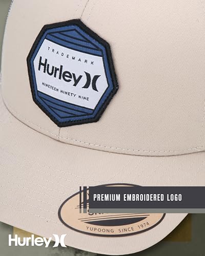 Image of Hurley Mens Hat Beach Break Trucker Water Resistant Baseball Cap | Durable Nylon Ripstop Withstands Sun, Salt and Surf, Adjustable Closure Delivers a Custom Fit for Waves or Streets