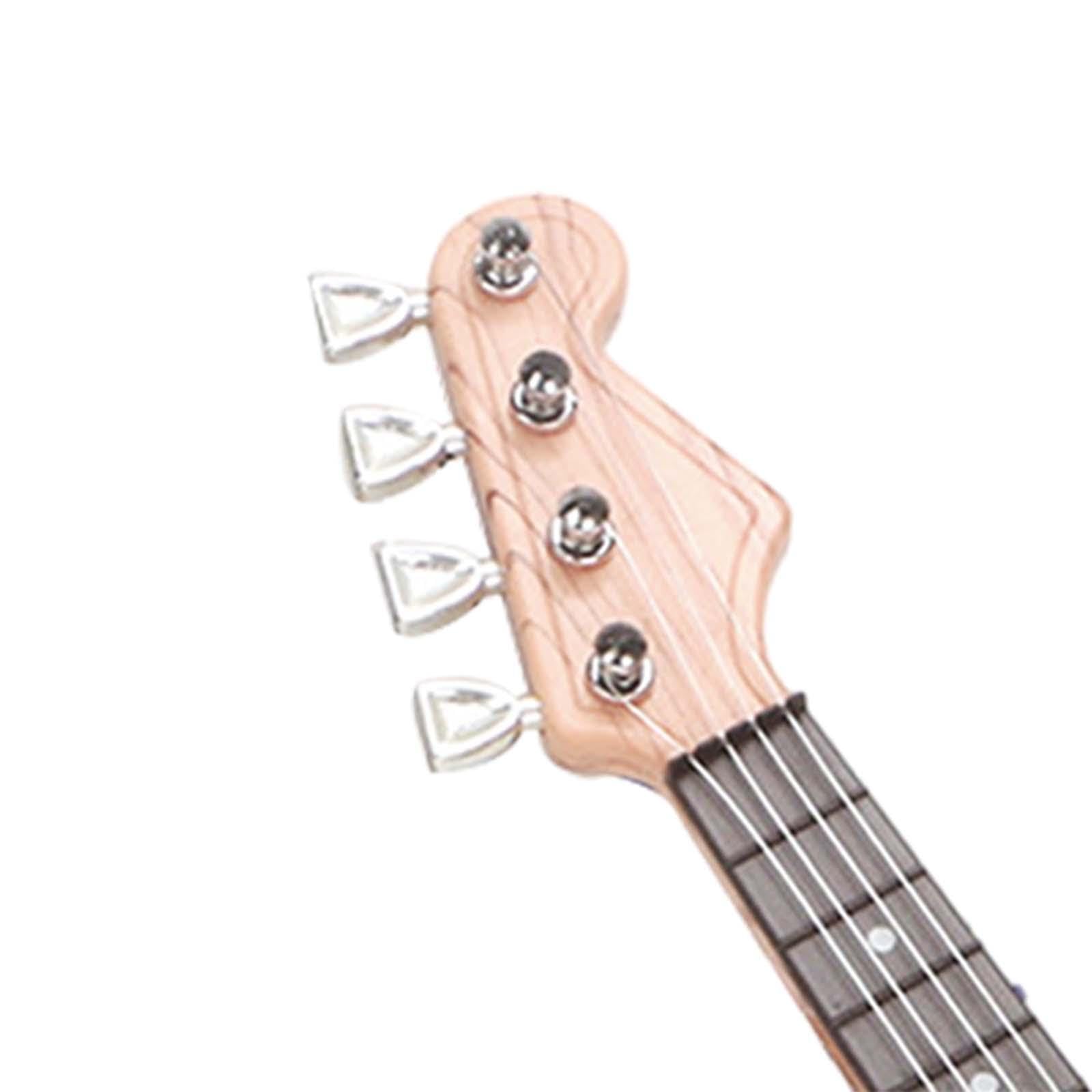 5 zestaw elektryczna gitara dla dzieci, 4 struny, mała gitara dla dziewcząt, prezenty urodzinowe, czerwona, 42 cm