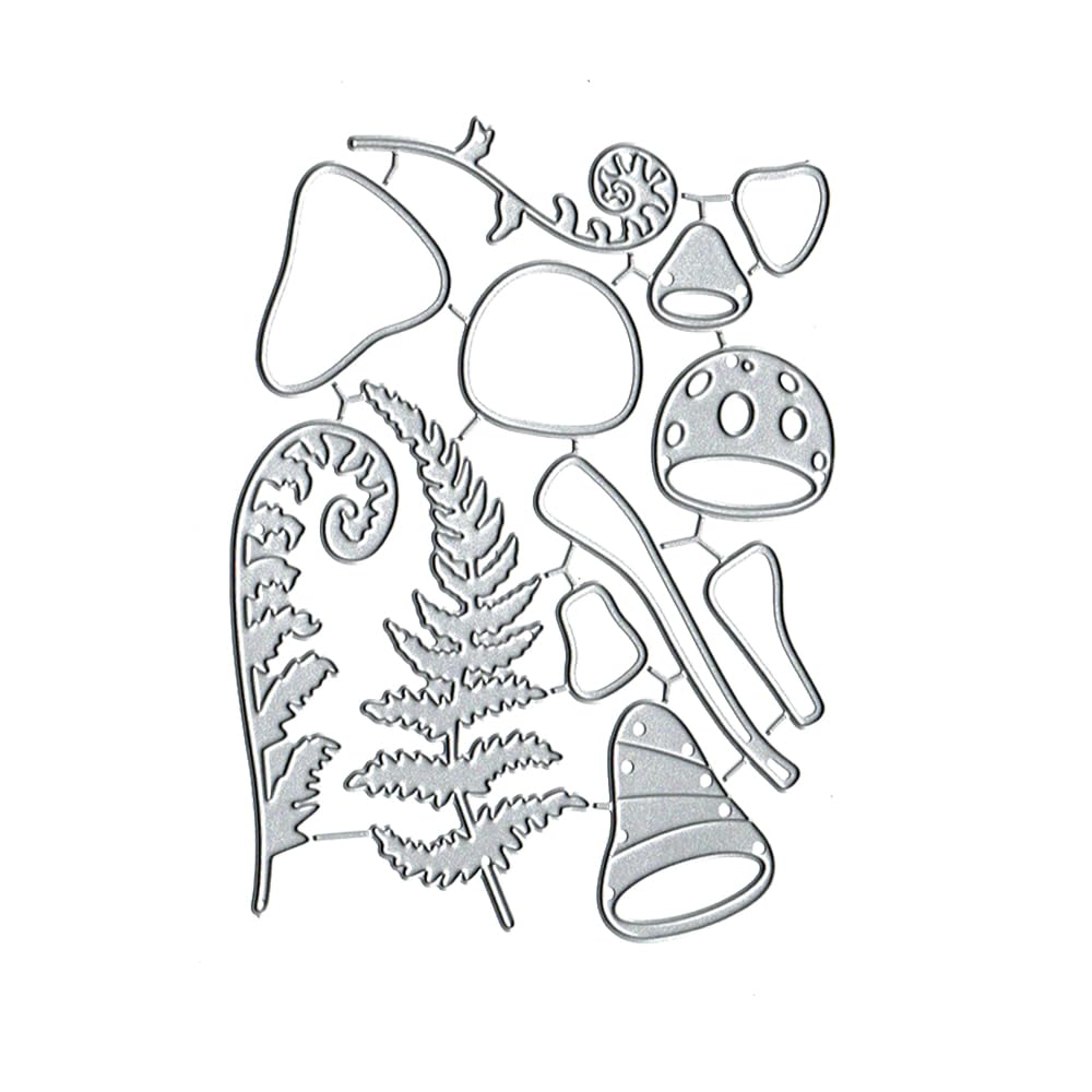 Grass Mushroom Frame Metal Die Cutting Dies - DIY Scrapbooking & Card Making Craft Stencils